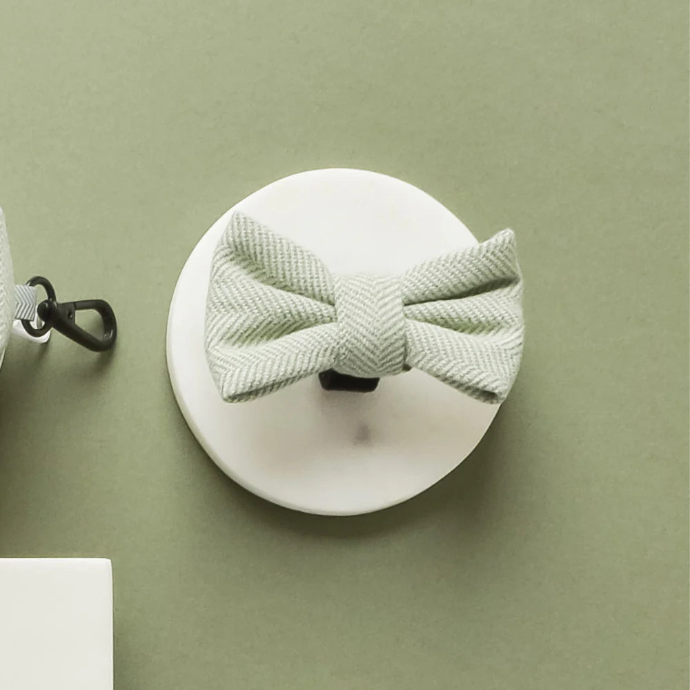 Cocopup London - Sage Tweed - Bow Tie